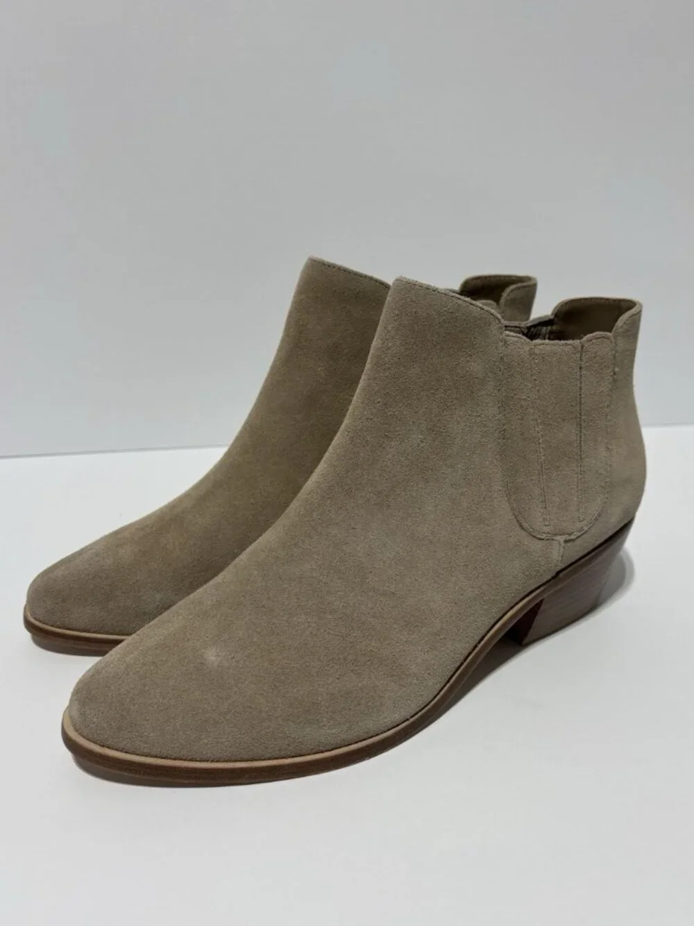 Joie Women’s Barlow Taupe Suede Ankle Bootie, Size US 8M, EUR 38